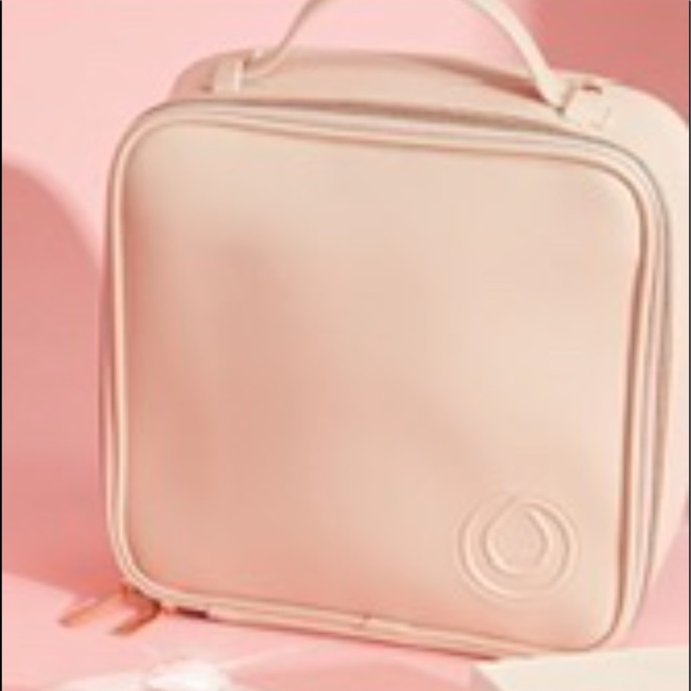 MONAT Pink Square Cosmetic Train Case